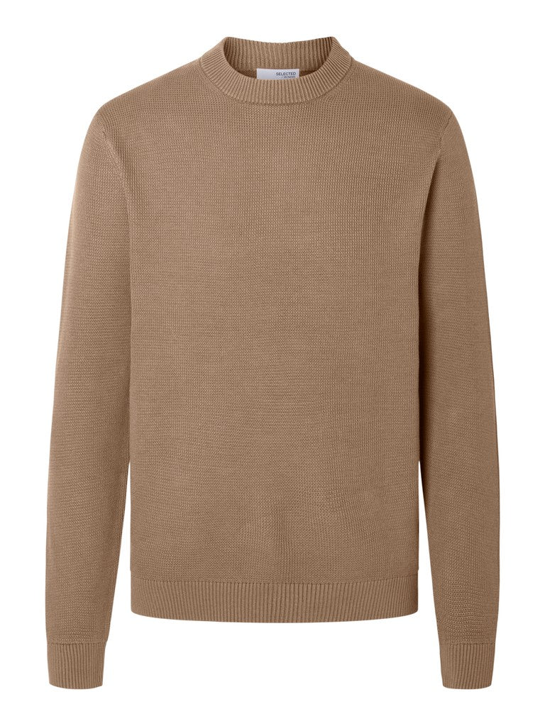 Slhdane LS Knit Structure Crew Neck