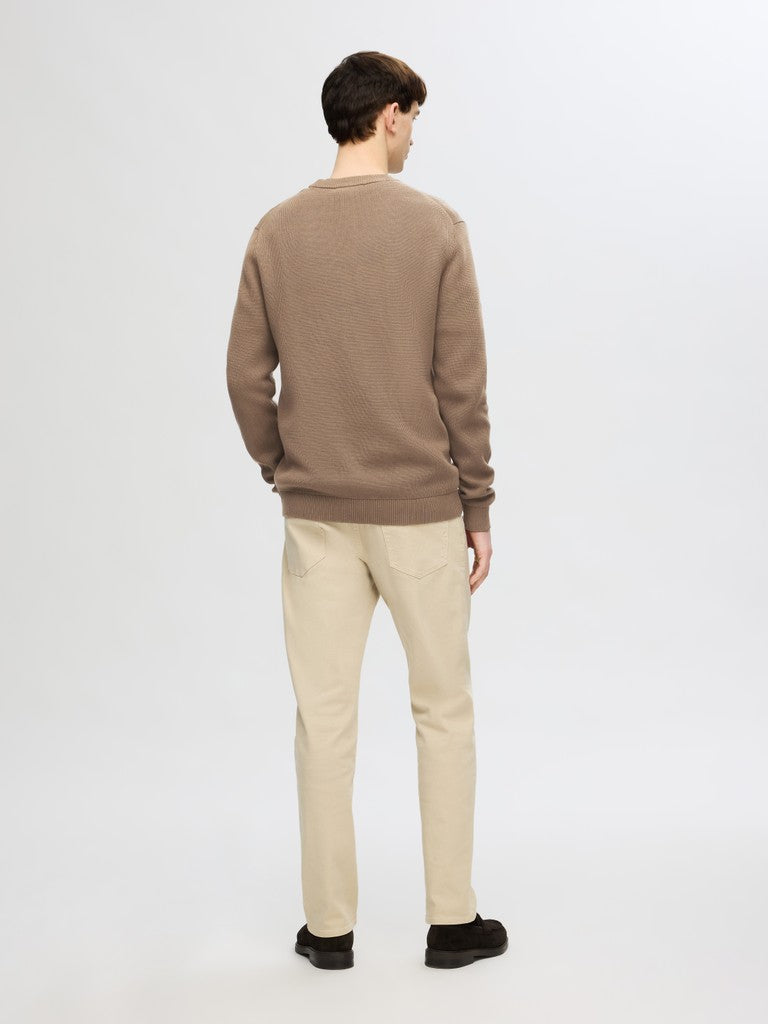 Slhdane LS Knit Structure Crew Neck