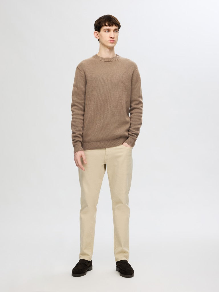 Slhdane LS Knit Structure Crew Neck