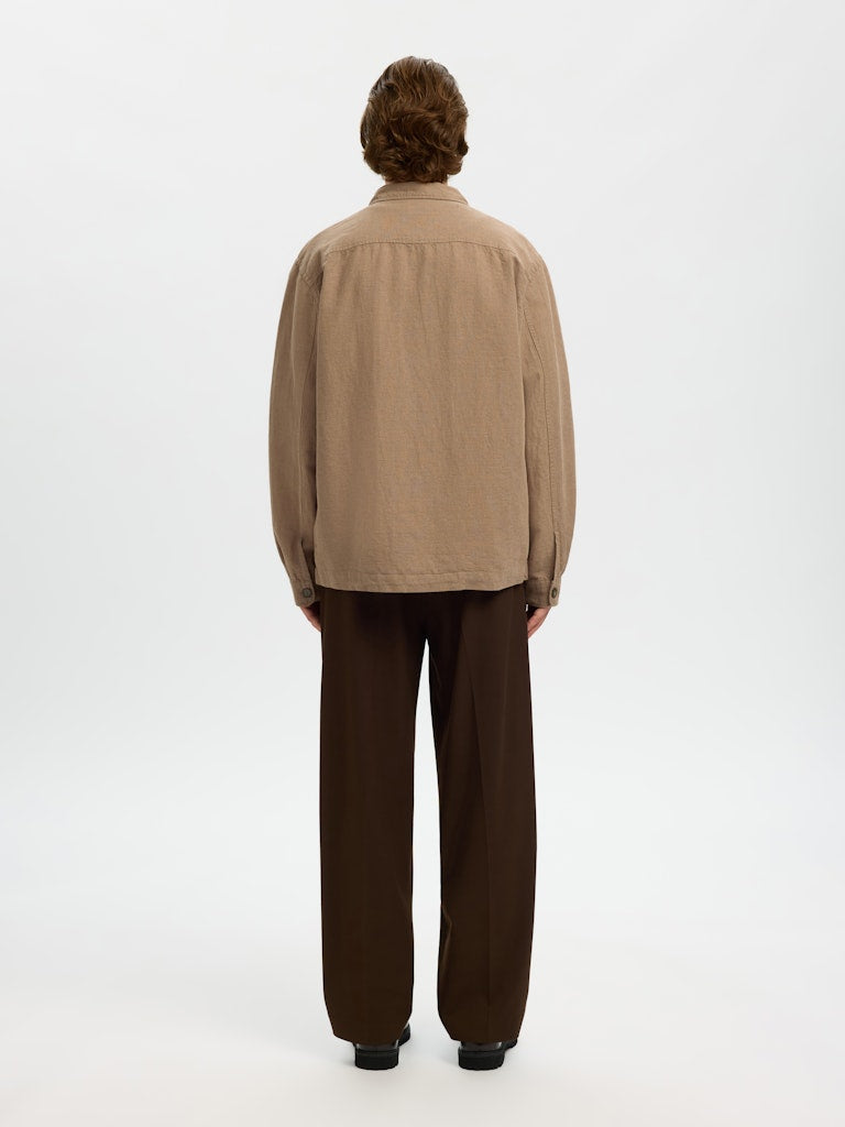 OVERSHIRT - Slh-Leroy Linen Blend Overshirt Ls Noos - - Hr Ravn