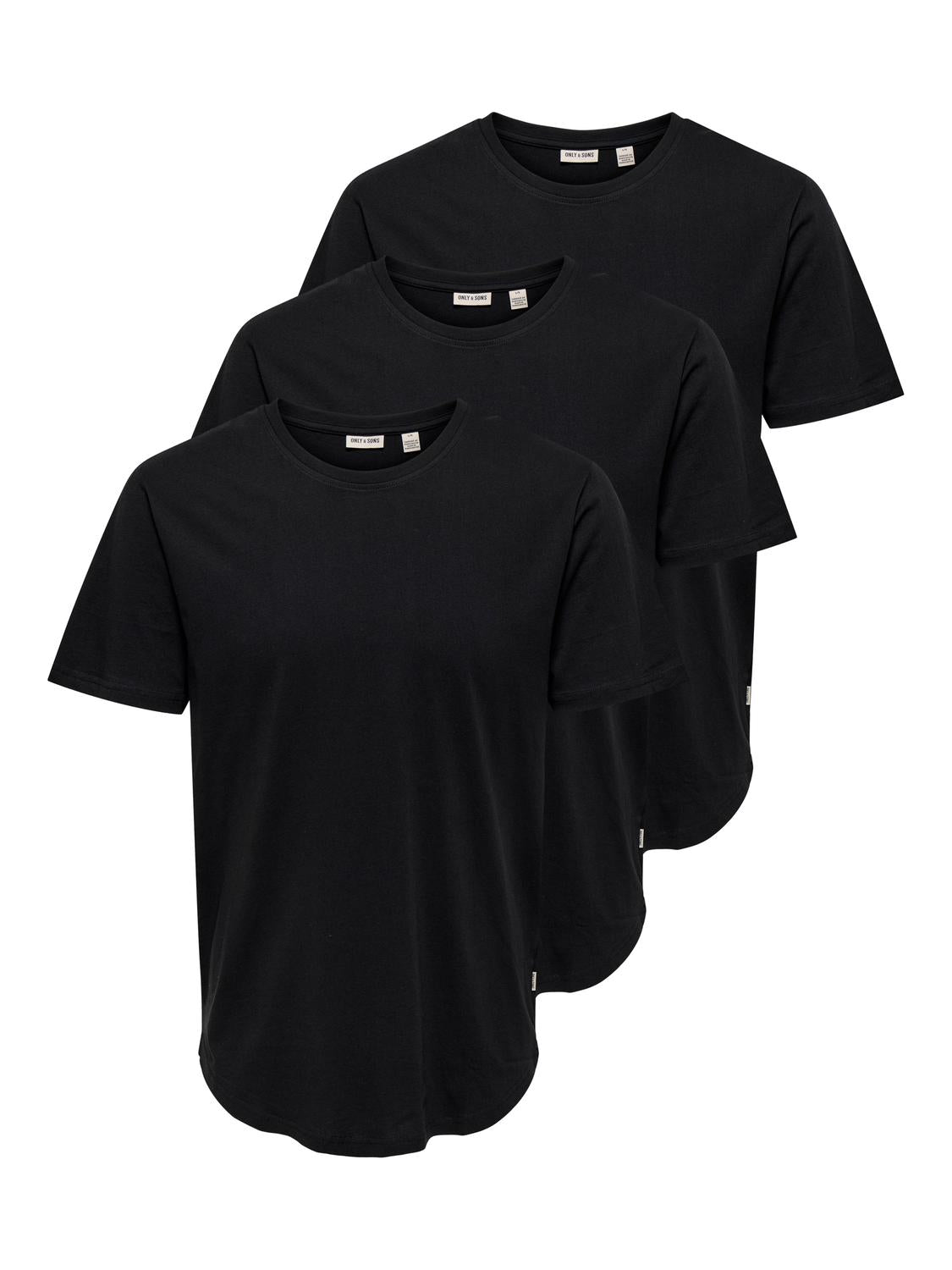 T-shirts - Onsmatt Longy Ss Tee 3-Pack - - Hr Ravn