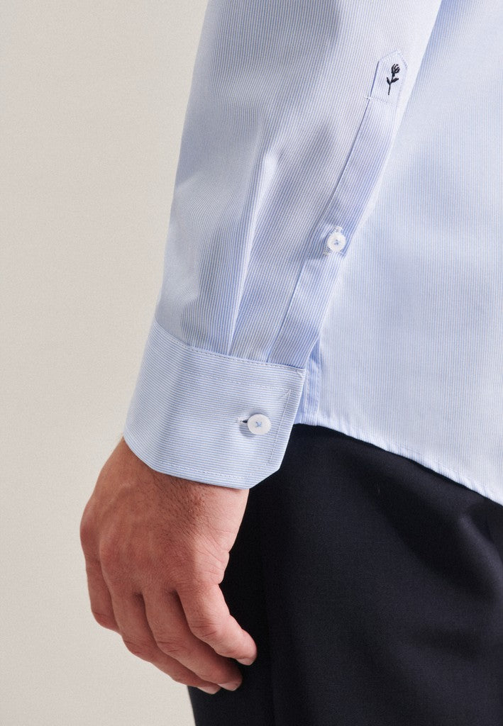 Seidensticker Regular Fit Striped Business Kent Shirt