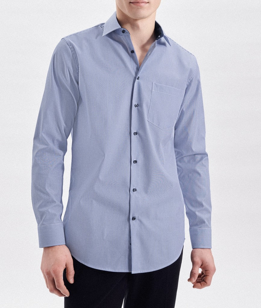 Seidensticker Regular Fit Striped Business Kent Shirt
