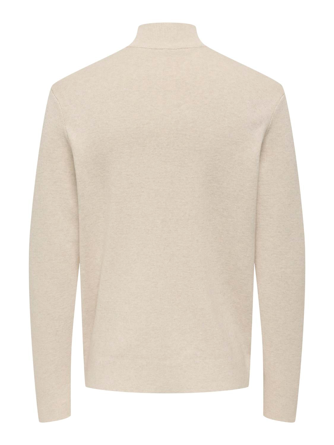 Pullovers - Onsting Life Reg Half Zip Knit Noos - - Hr Ravn