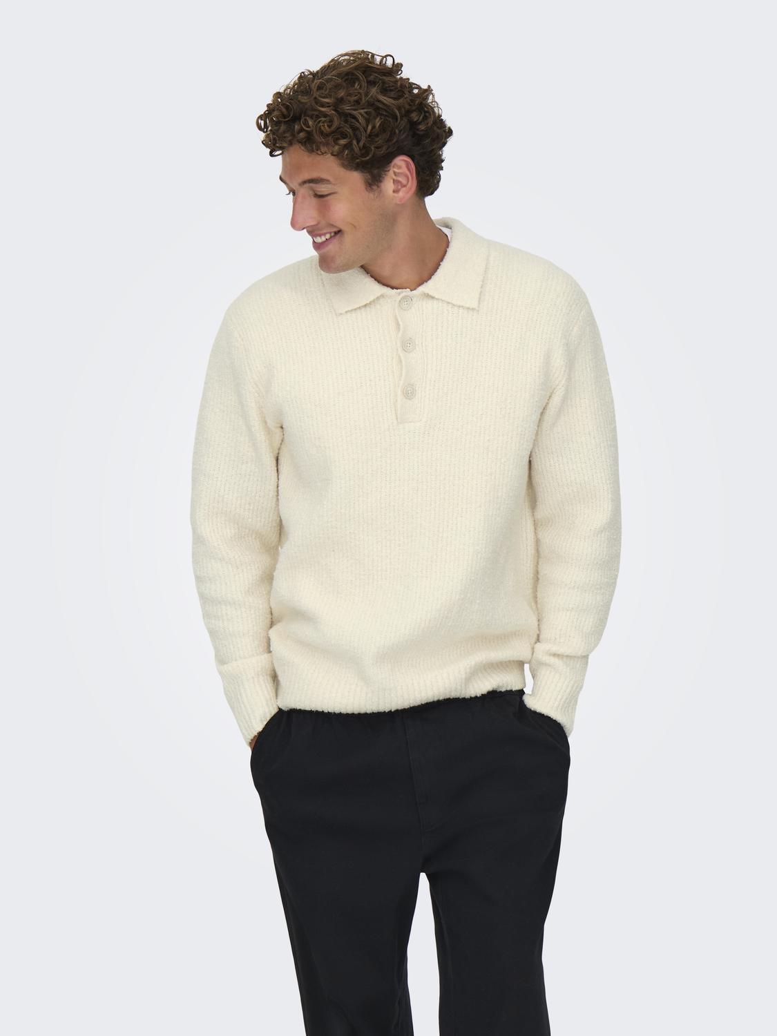 Pullovers - Onsdale Rlx Ls Polo Knit Noos - - Hr Ravn