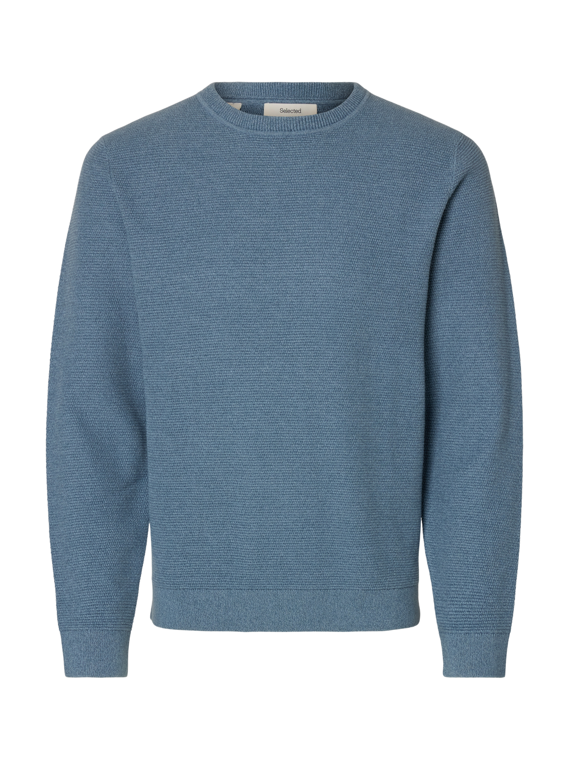 Pullovers - Slhross Ls Knit Structure Crew Neck Noos - - Hr Ravn