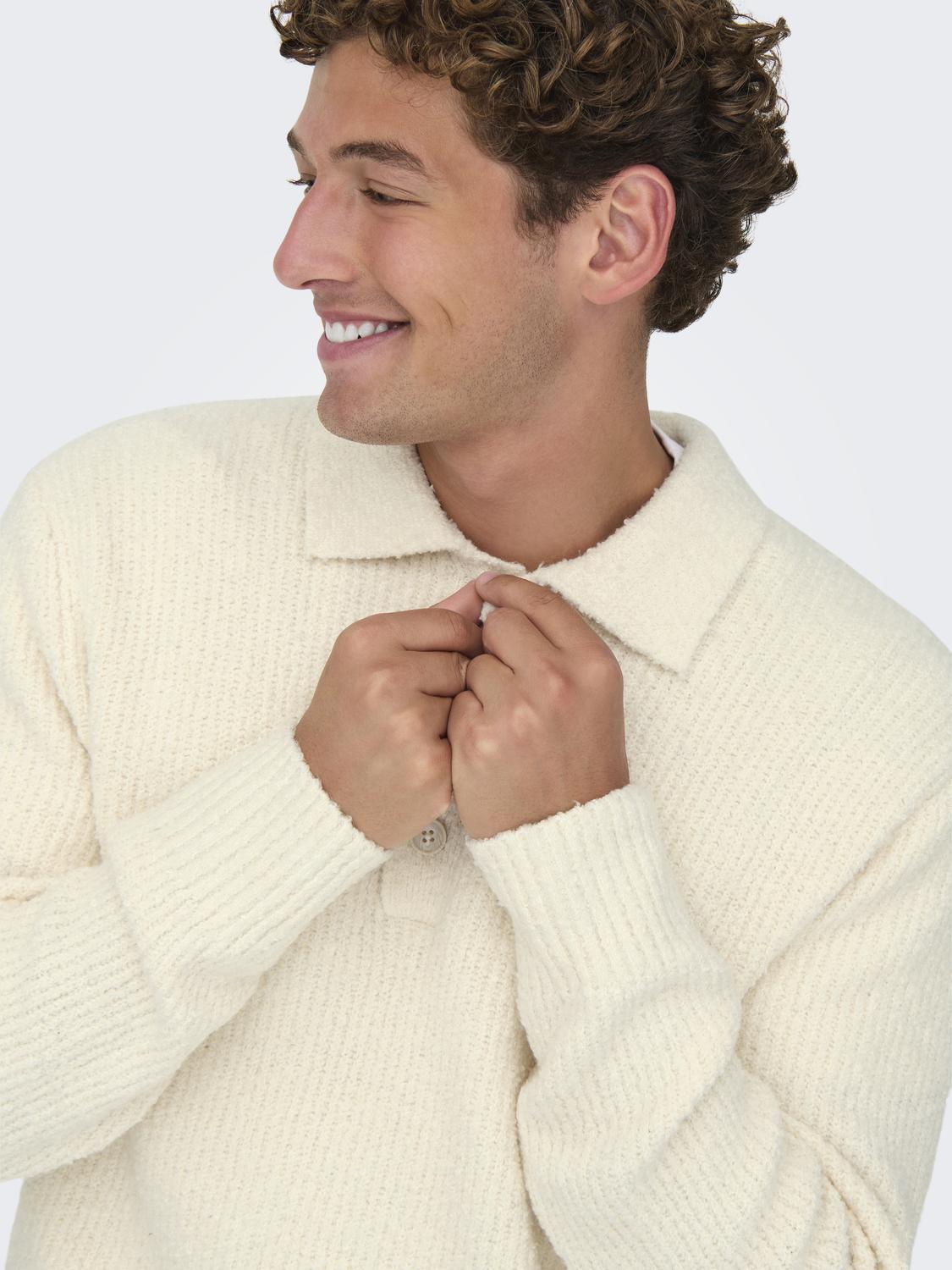 Pullovers - Onsdale Rlx Ls Polo Knit Noos - - Hr Ravn