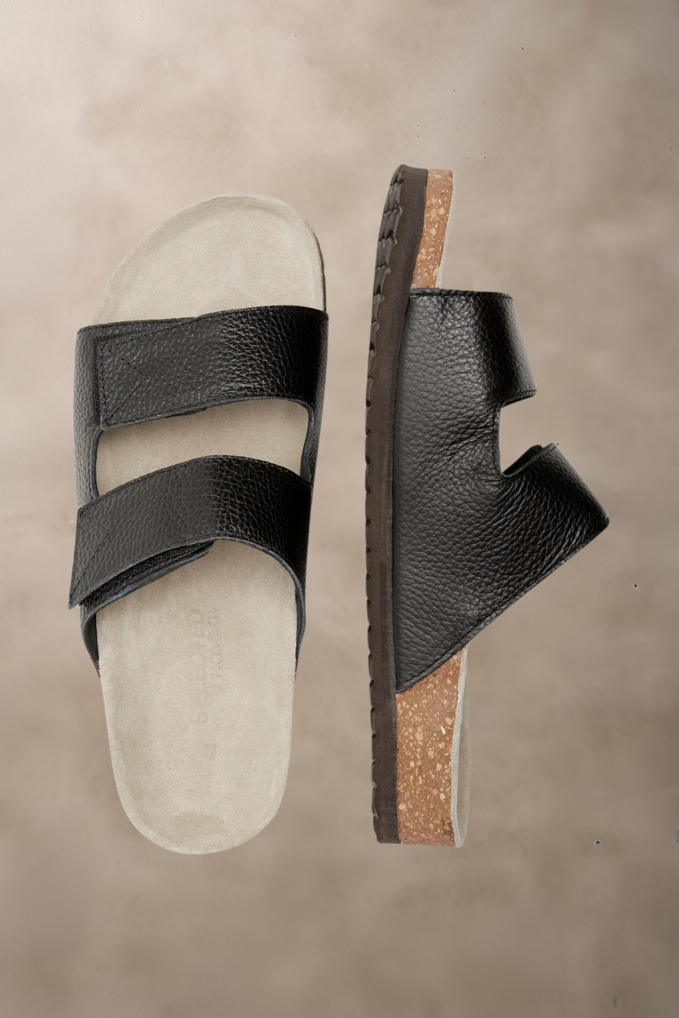 SLHBASTIAN LEATHER STRAP SLIDER - SANDALER - - Hr Ravn