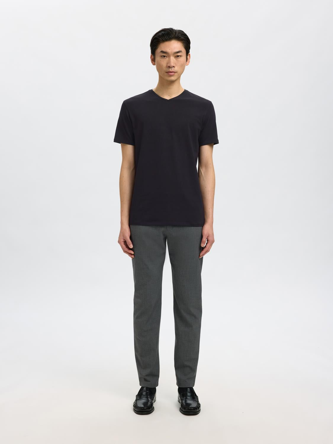 T-SHIRTS - Slhnewpima Ss V-Neck Tee Noos - - Hr Ravn
