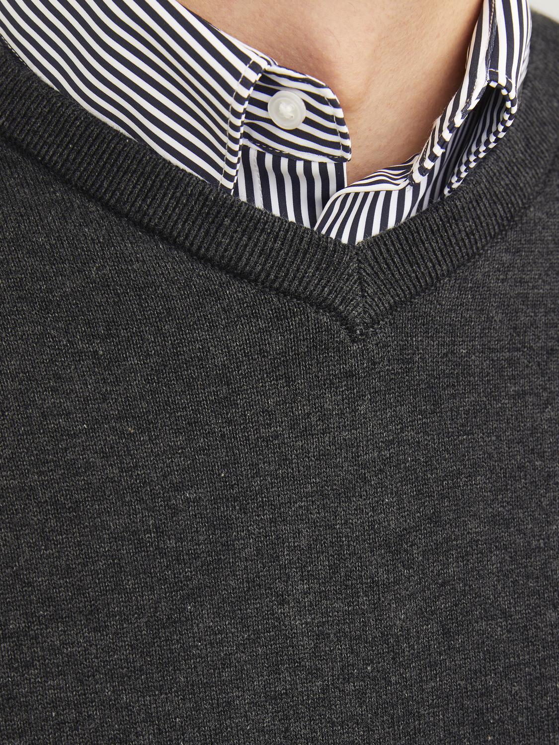 Pullovers - Jjebasic Knit V-Neck Noos - - Hr Ravn