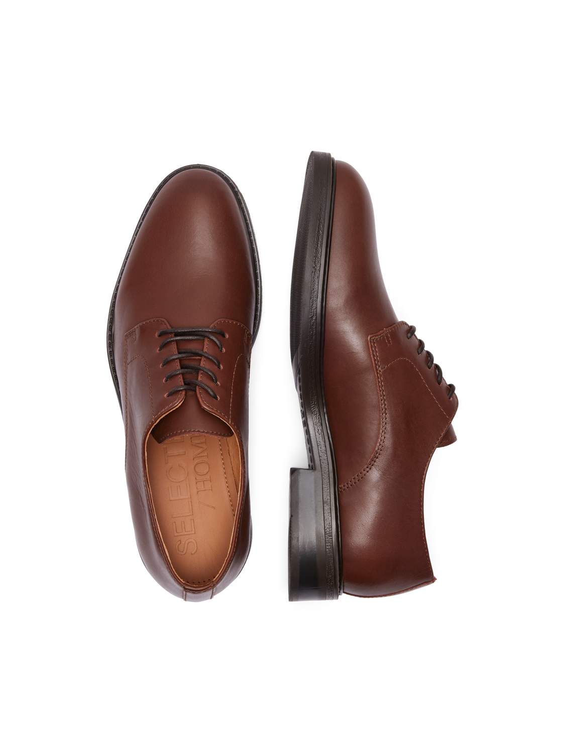 Shoe - Slhblake Leather Derby Shoe Noos - - Hr Ravn