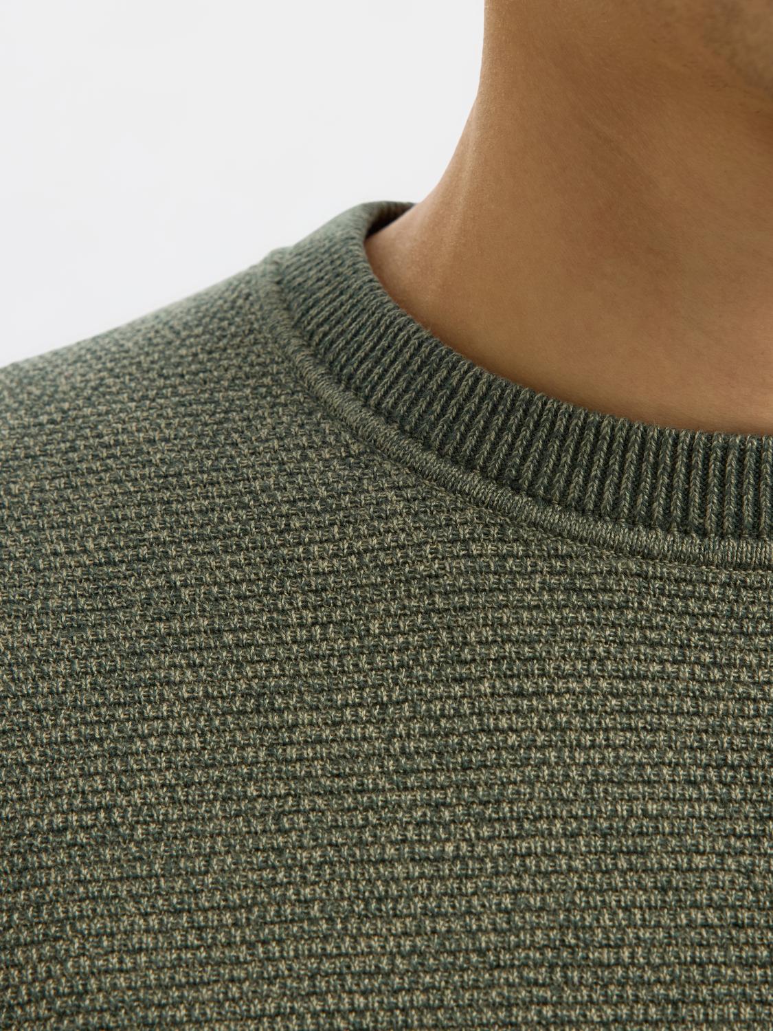 Pullovers - Slhross Ls Knit Structure Crew Neck Noos - - Hr Ravn