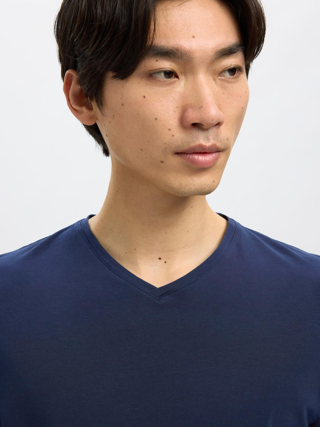 T-SHIRTS - Slhnewpima Ss V-Neck Tee Noos - - Hr Ravn