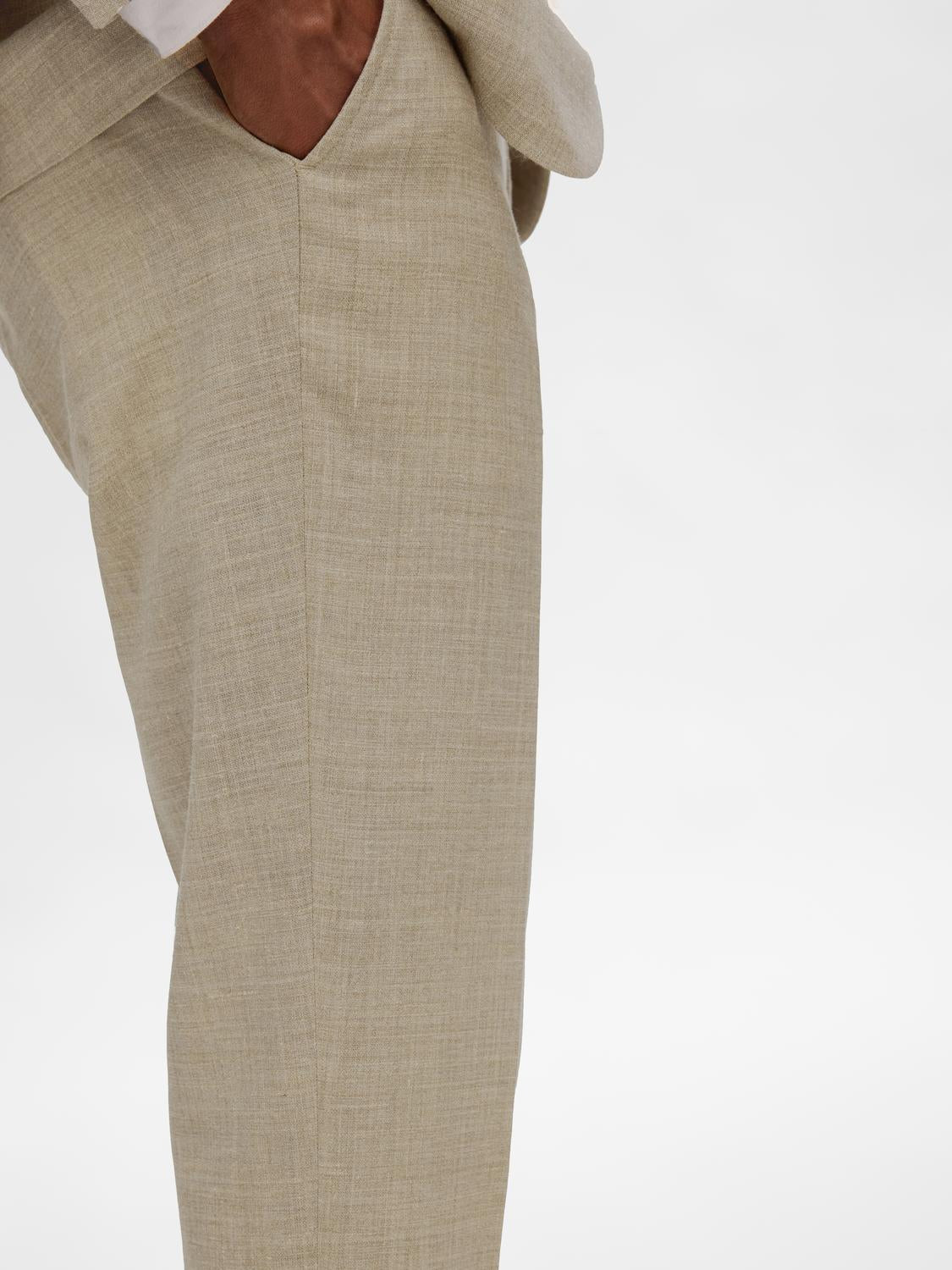 BUKSER - Slhslim-Oasis Linen Trs Noos - - Hr Ravn
