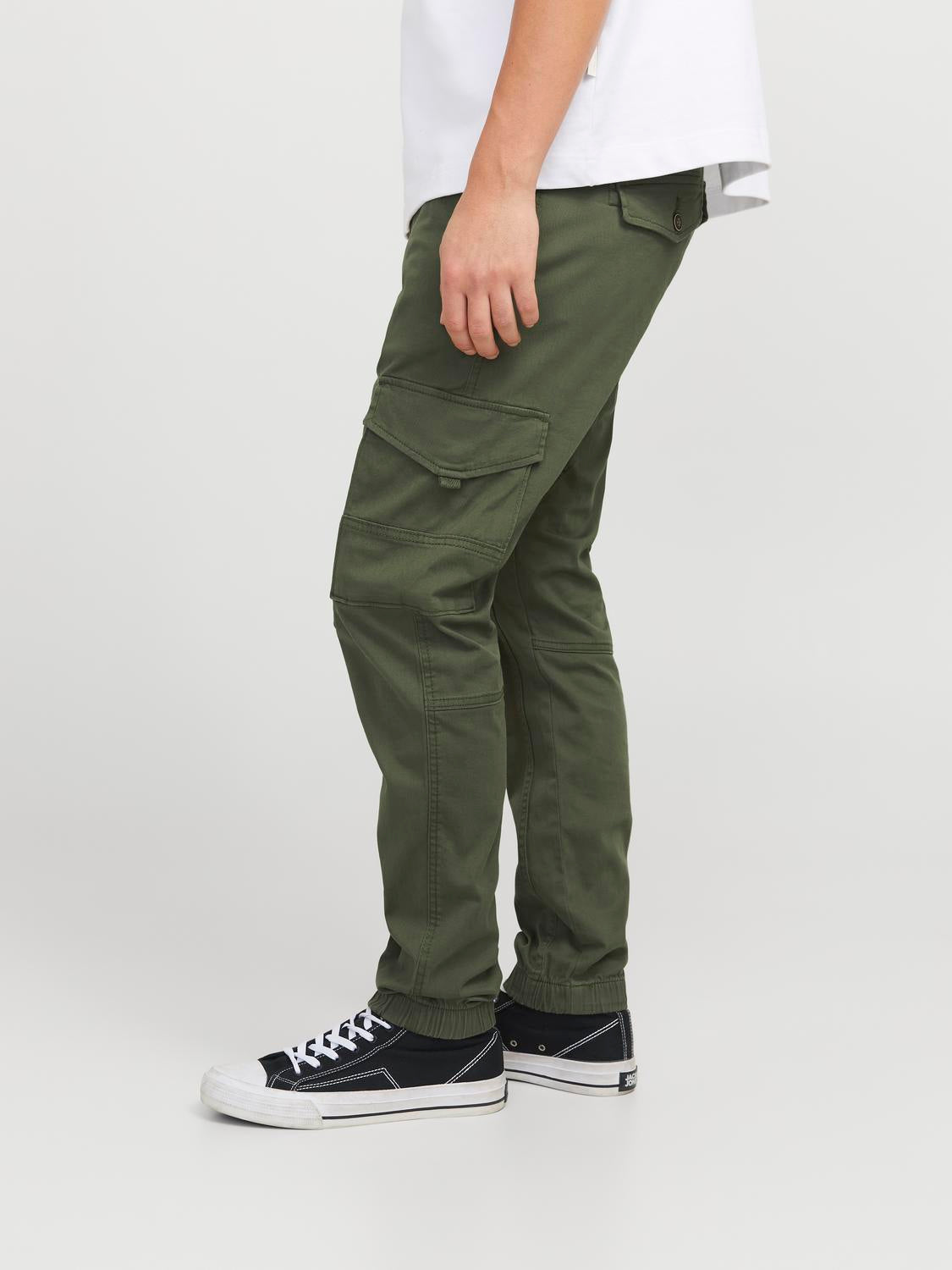 Cargo Pants - Jpstpaul Flake Cargo Olive Night Noos - - Hr Ravn