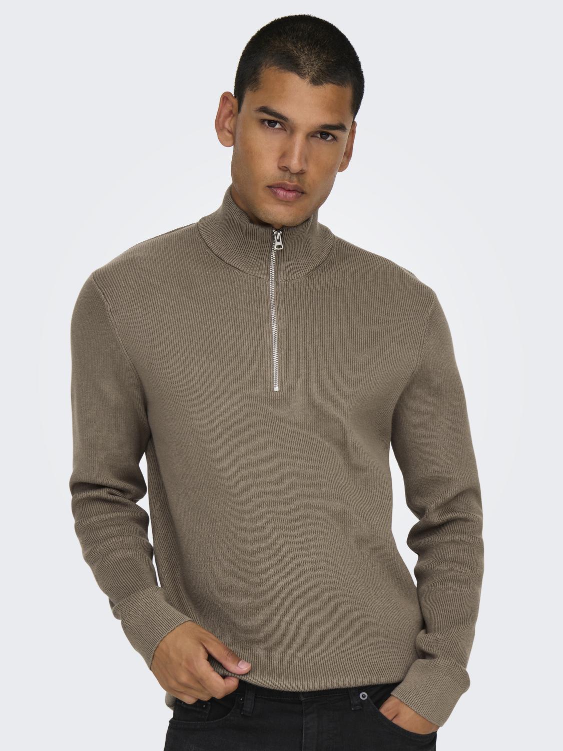 Onsphil Reg 12 Struc Half Zip Strikkegenser i flere størrelser
