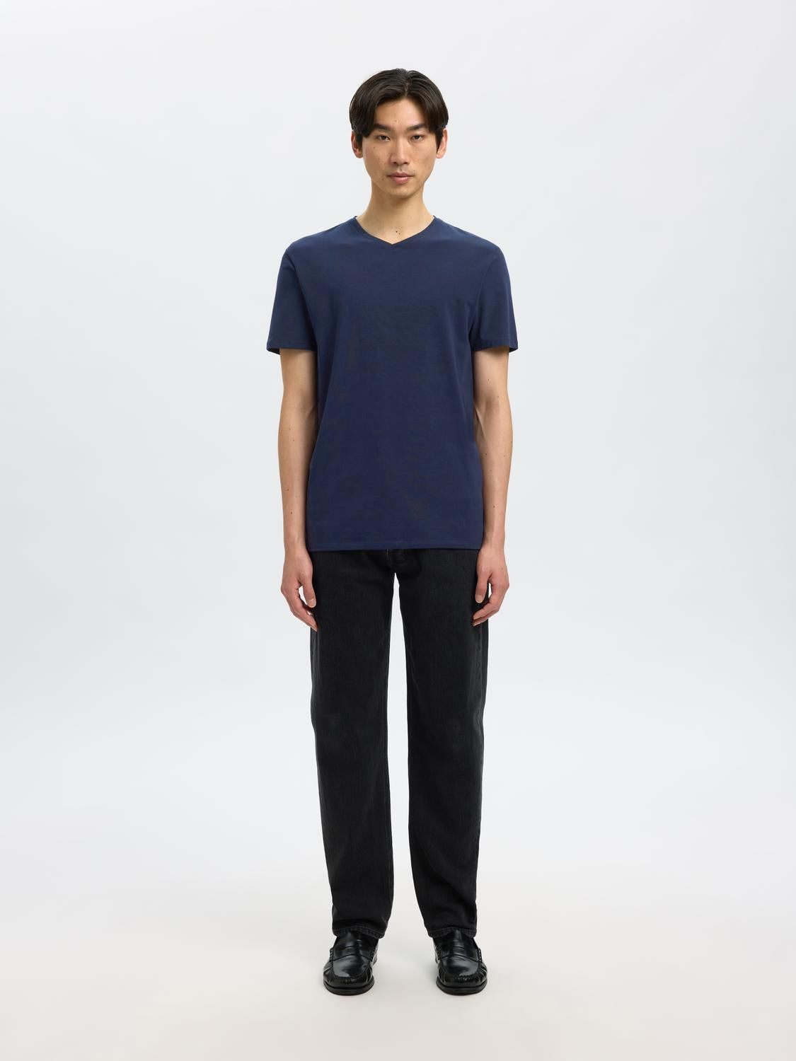 T-SHIRTS - Slhnewpima Ss V-Neck Tee Noos - - Hr Ravn