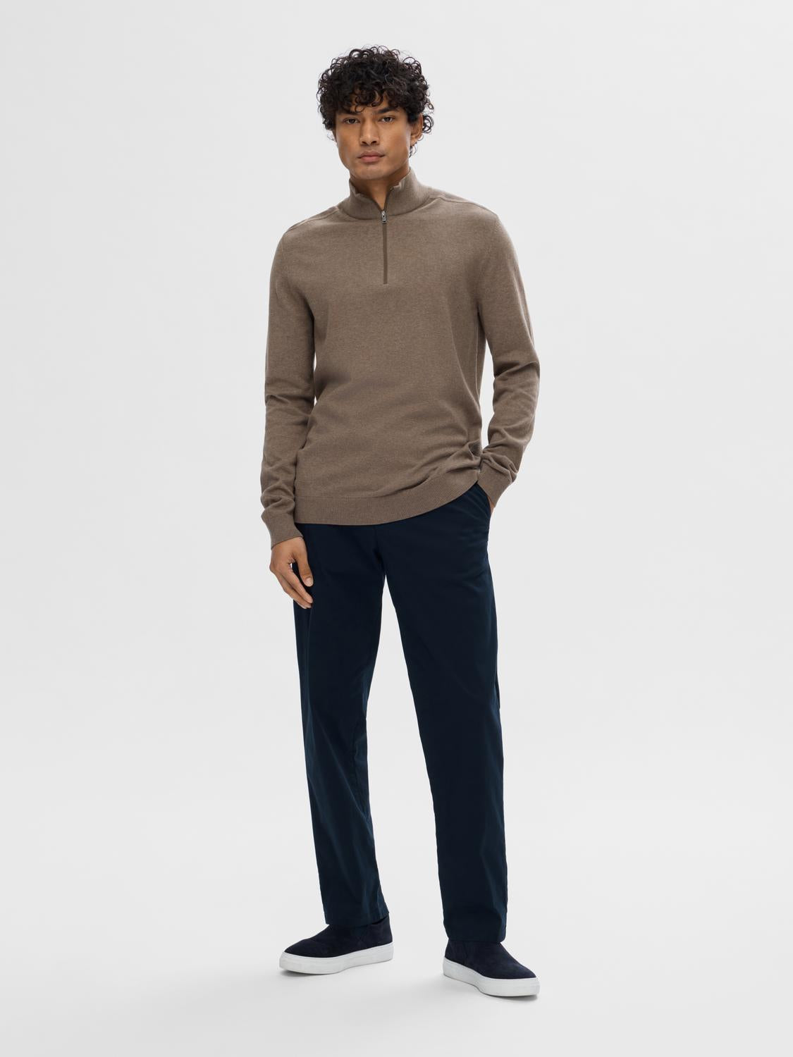 Slhberg Ls Half Zip Noos
