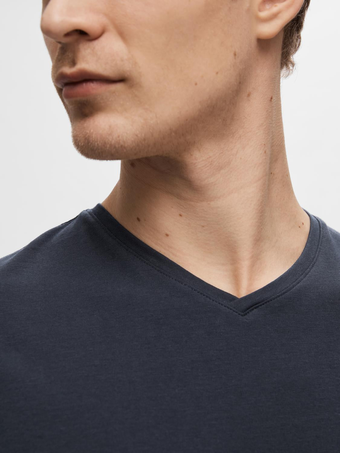 T-SHIRTS - Slhnewpima Ss V-Neck Tee Noos - - Hr Ravn