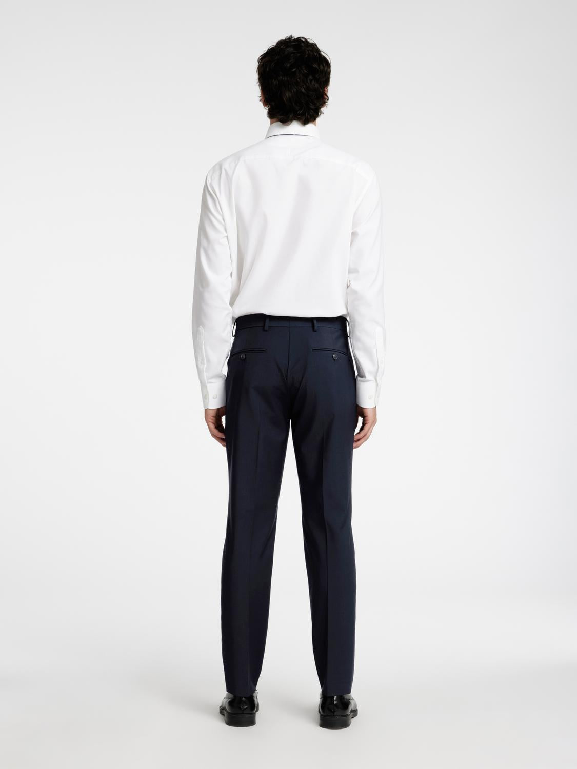 BUKSER - Slhslim-Theo Wool Blend Trs Flex Noos - - Hr Ravn