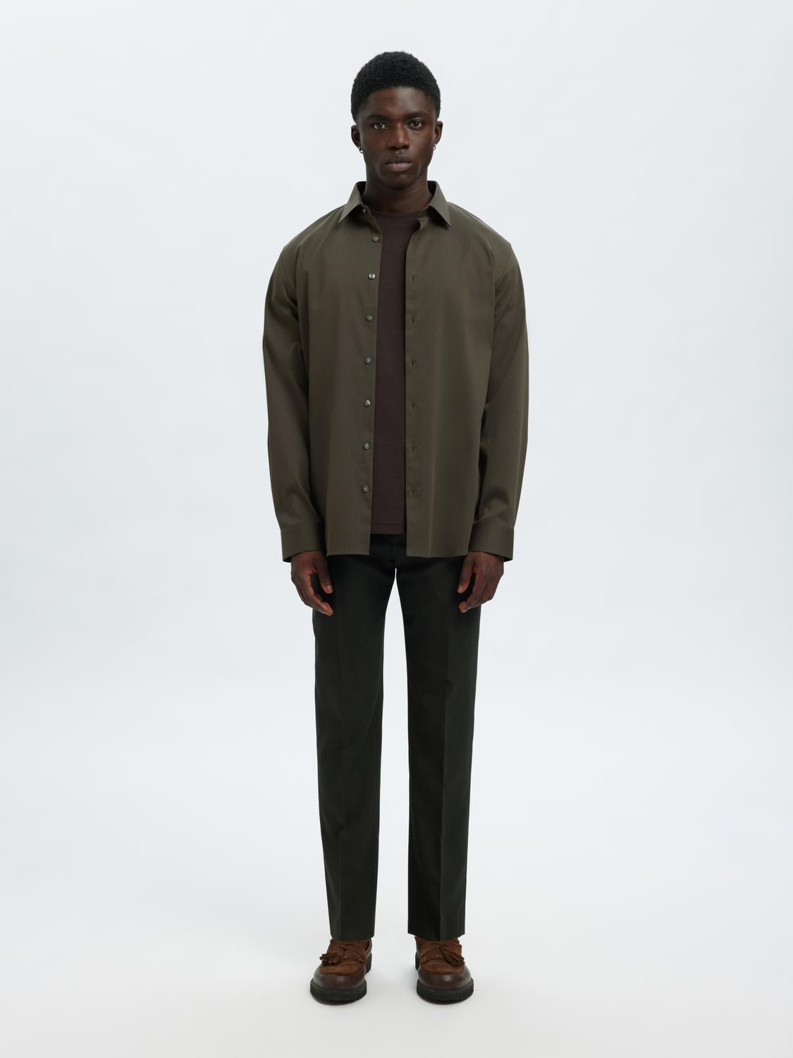 Shirts - Slhslim-Performance Shirt Ls Noos - - Hr Ravn