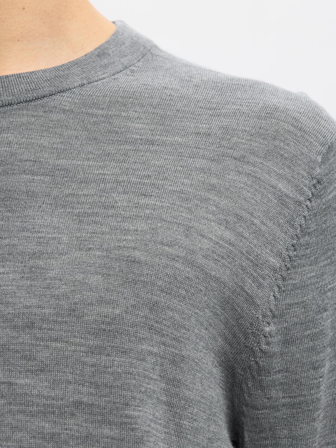 Slhtray Ls Knit Merino Crew Neck Noos