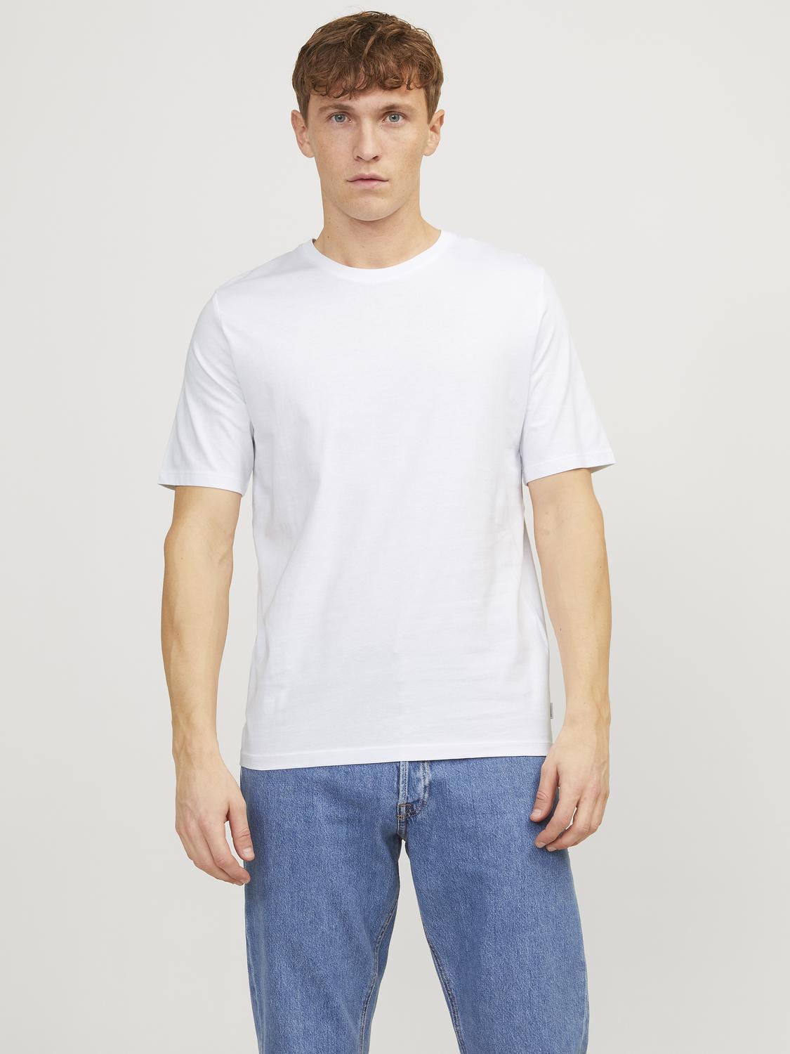T-shirts - Jjeorganic Basic Tee Ss O-Ne 5Pk Mp Noos - - Hr Ravn