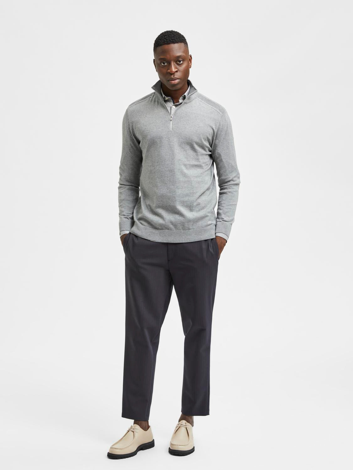 Slhberg Ls Half Zip Noos