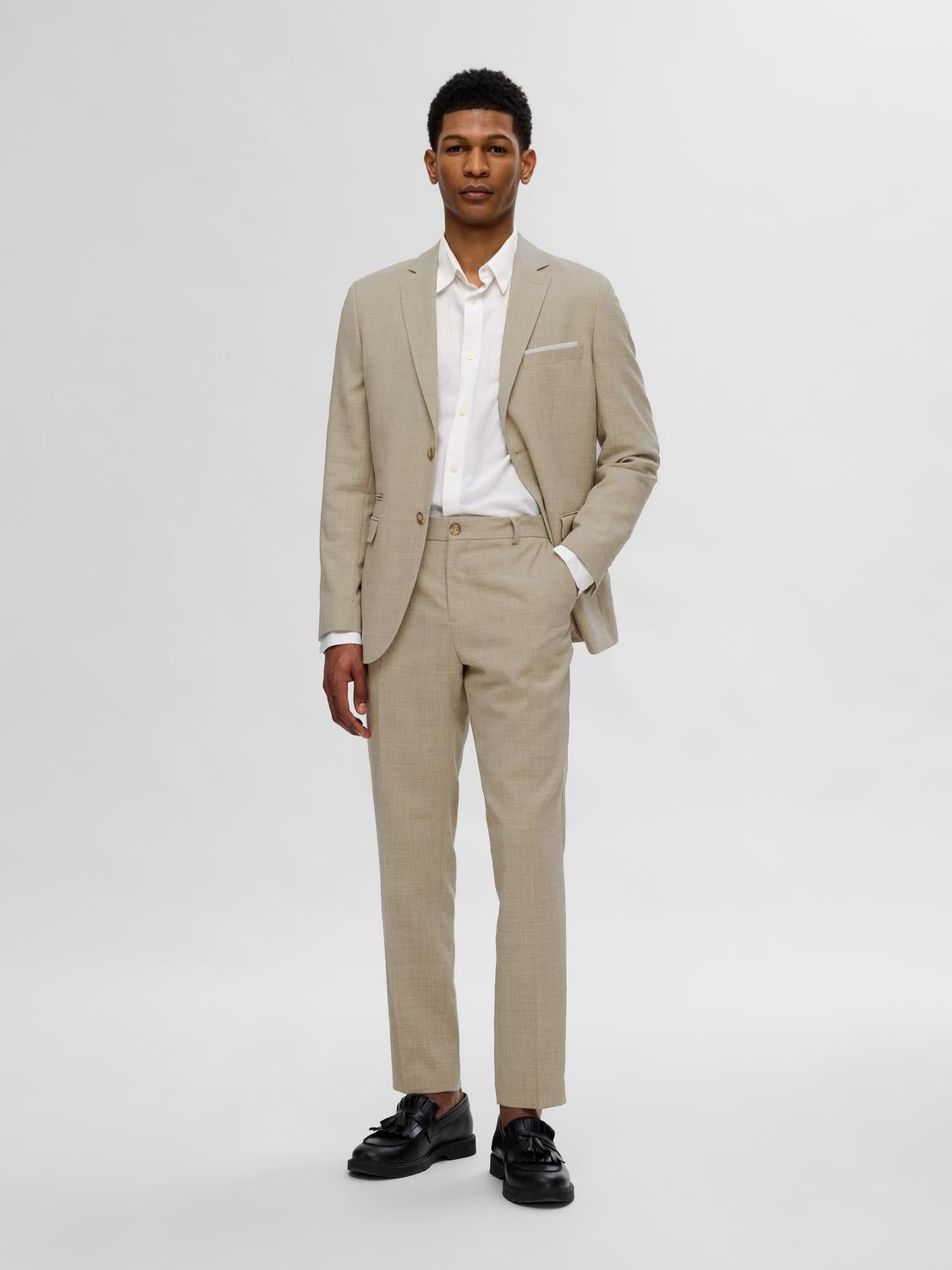 BUKSER - Slhslim-Oasis Linen Trs Noos - - Hr Ravn