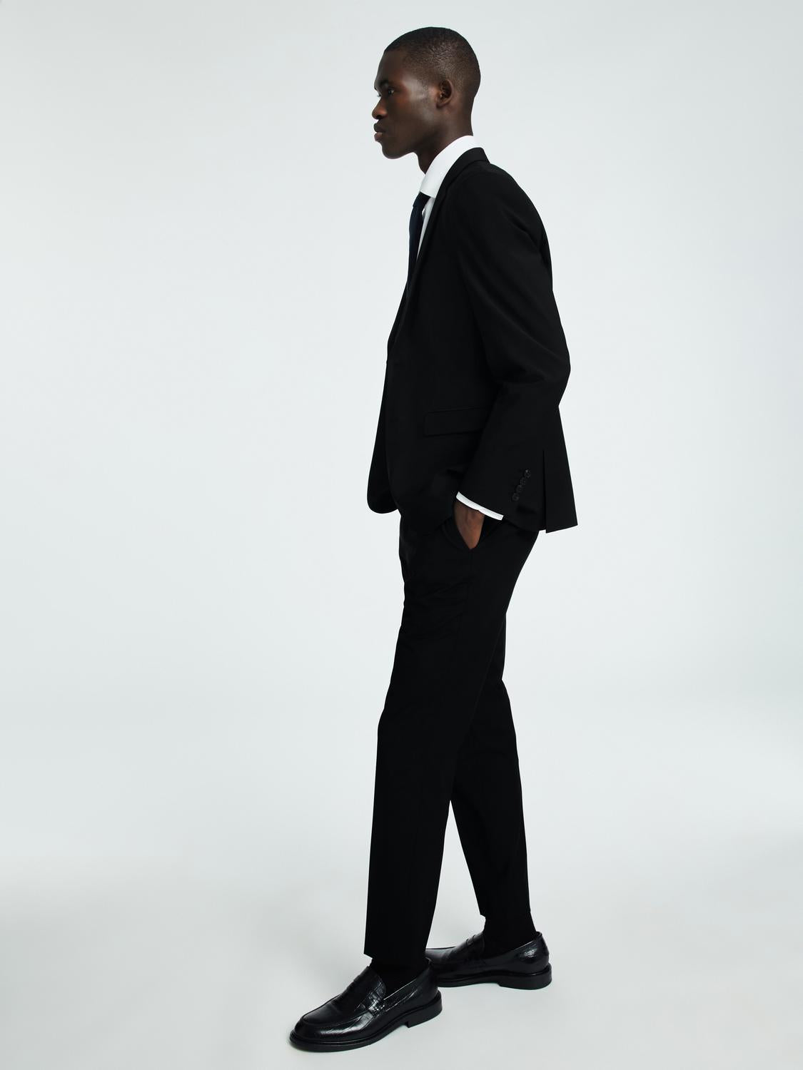 BUKSER - Slhslim-Theo Wool Blend Trs Flex Noos - - Hr Ravn