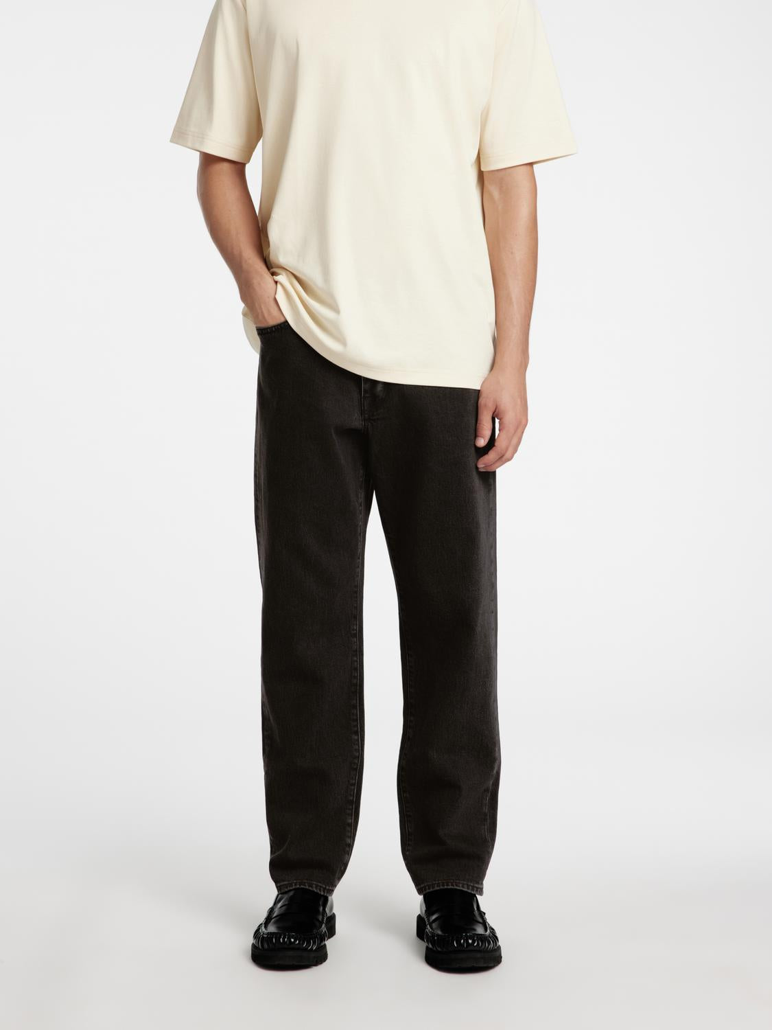 Jeans - Slh190-Regular Tape Cole 3072 Blk Noos - - Hr Ravn