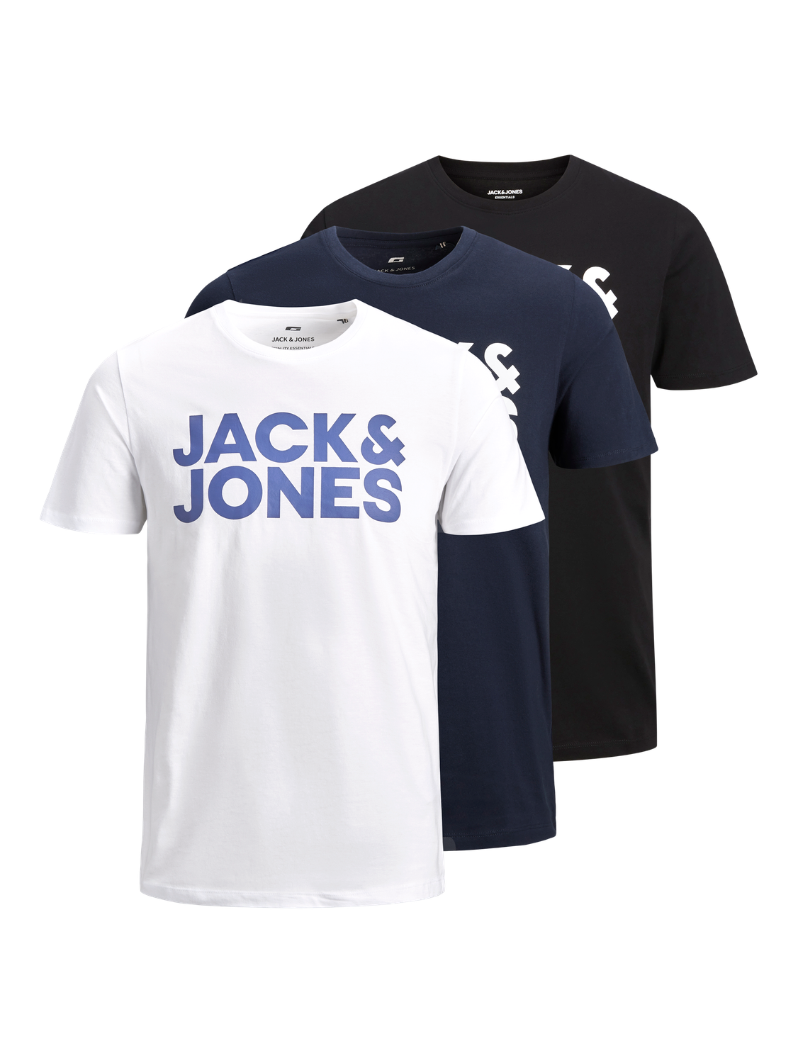 T-shirts - Jjecorp Logo Tee Ss O-Neck 3Pk Mp Noos - - Hr Ravn