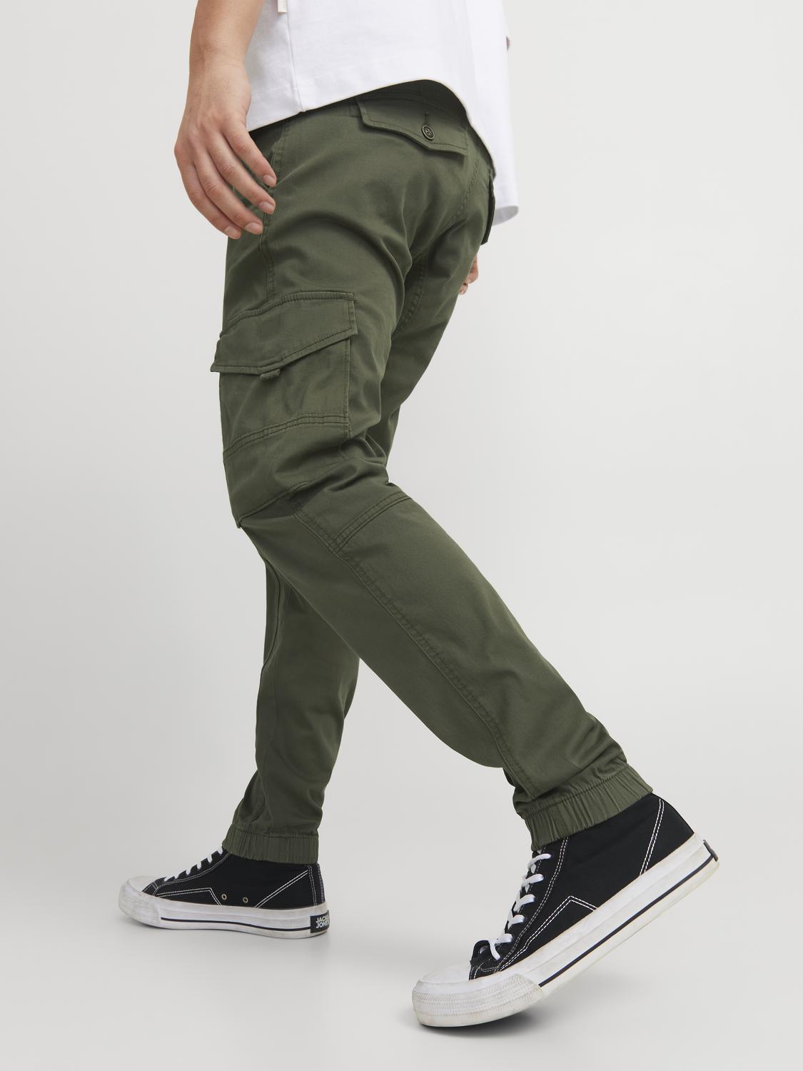 Cargo Pants - Jpstpaul Flake Cargo Olive Night Noos - - Hr Ravn