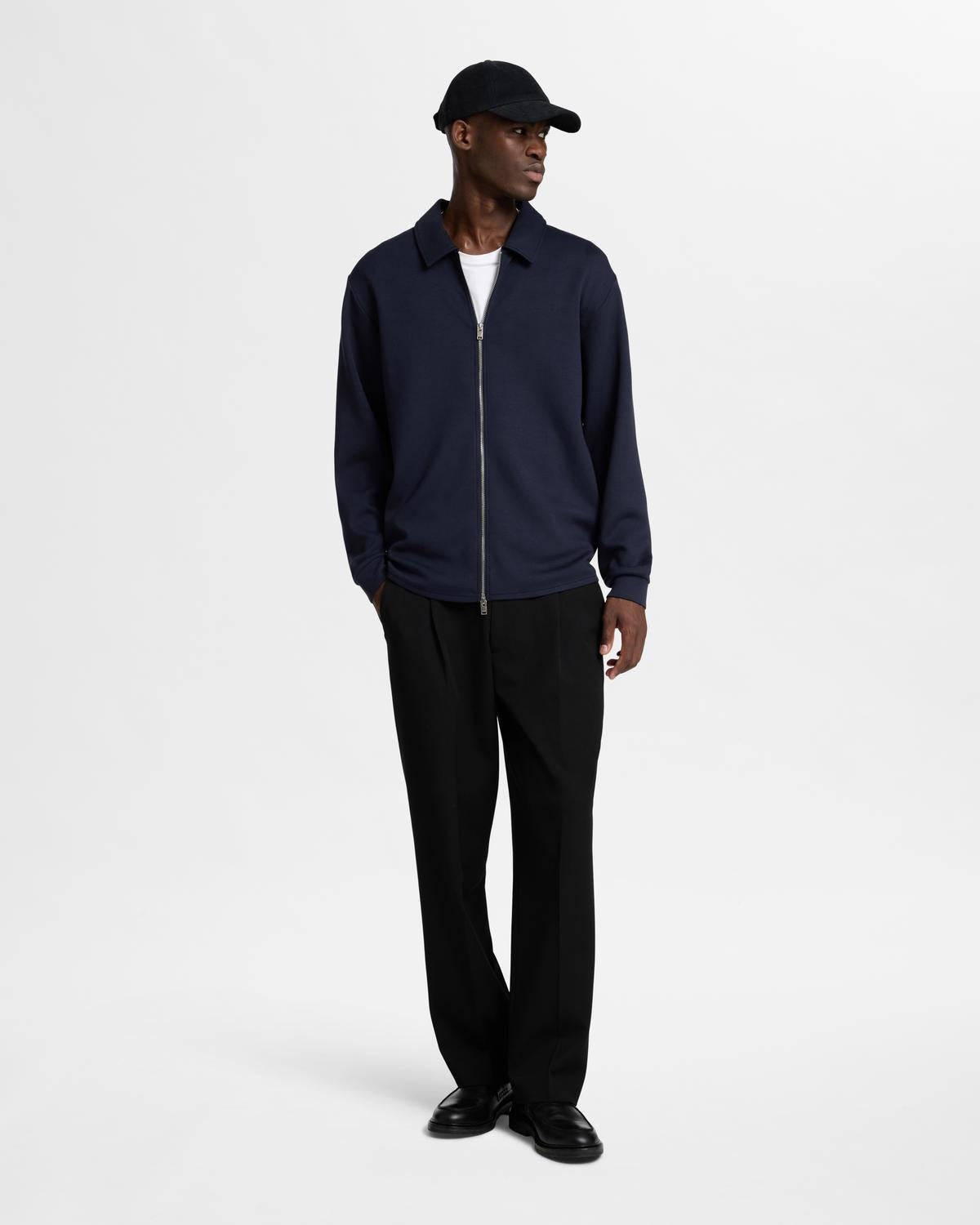 CARDIGAN - Slhemanuel Soft Full Zip Sweat Noos - - Hr Ravn