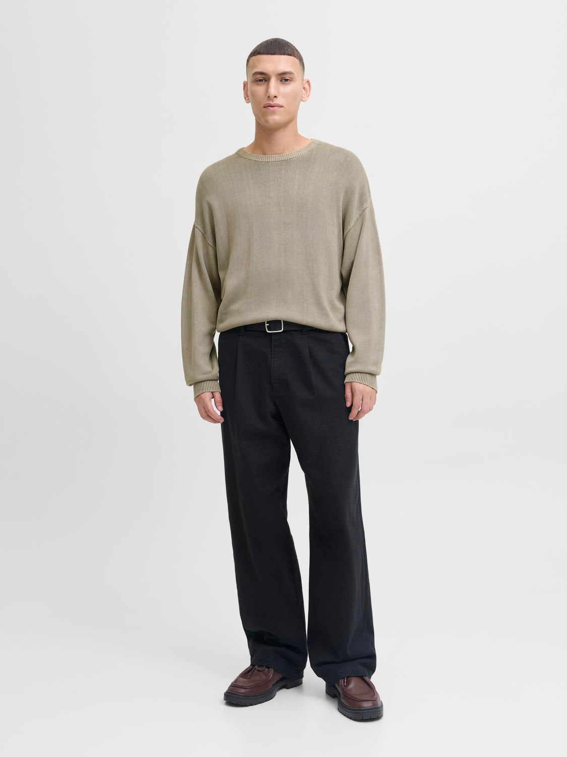 STRIK - Jjecharge Faded Knit Crew Neck Sn - - Hr Ravn