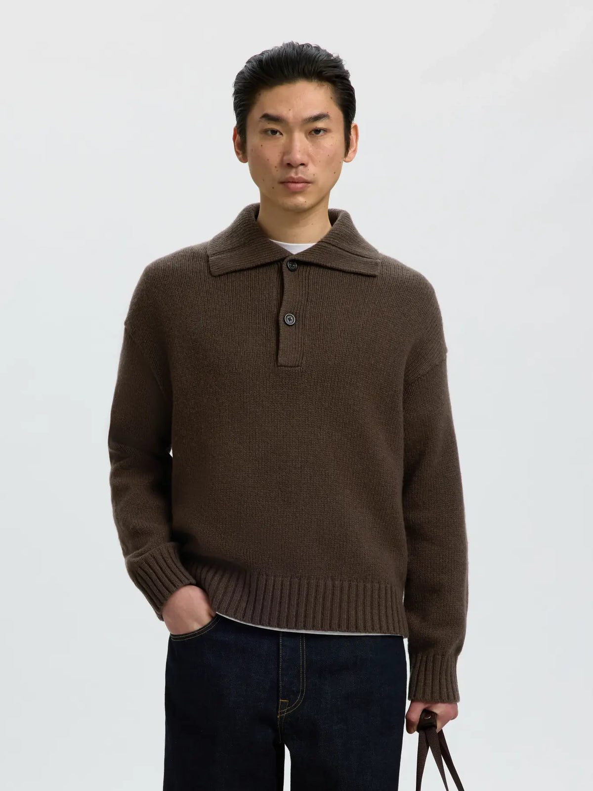 Slmcody LS Knit Rlx Polo Collar