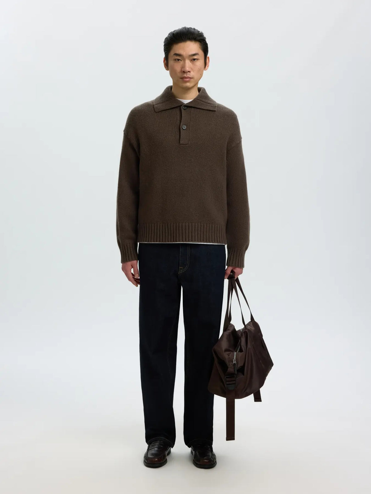 Slmcody LS Knit Rlx Polo Collar