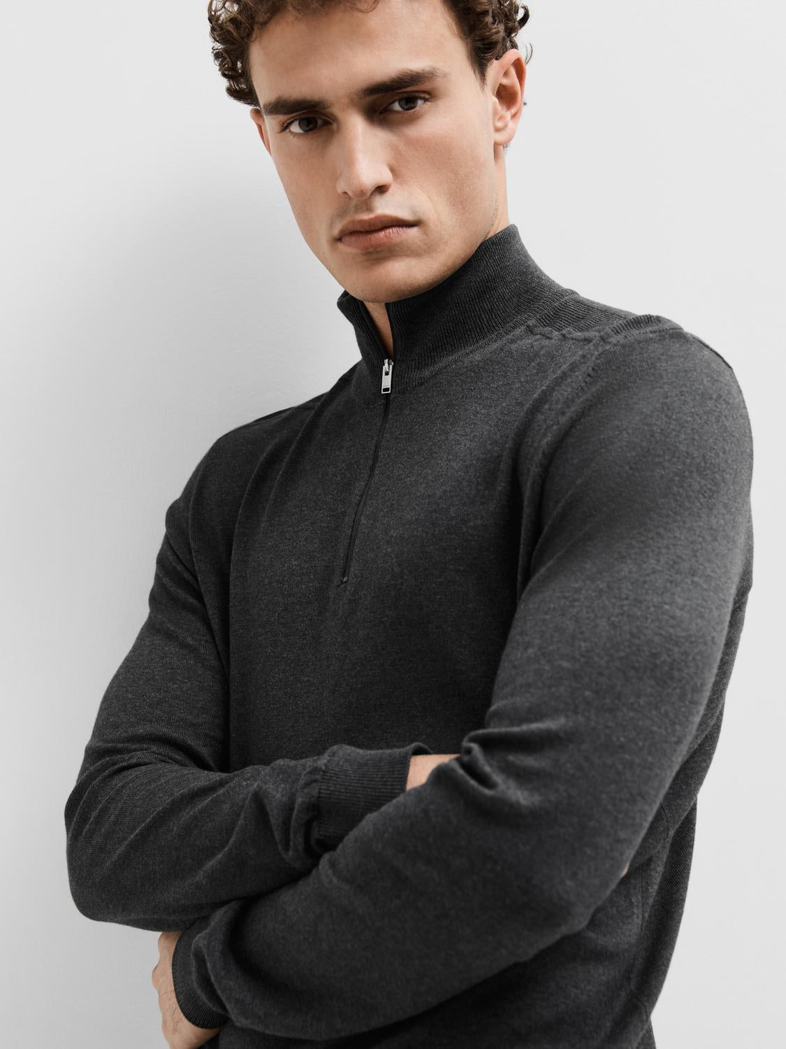 Slhberg Ls Half Zip Noos