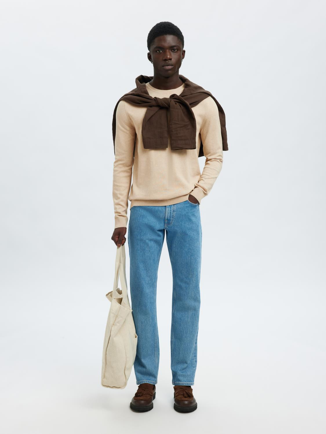 STRIK - Slhberg Crew Neck Noos - - Hr Ravn