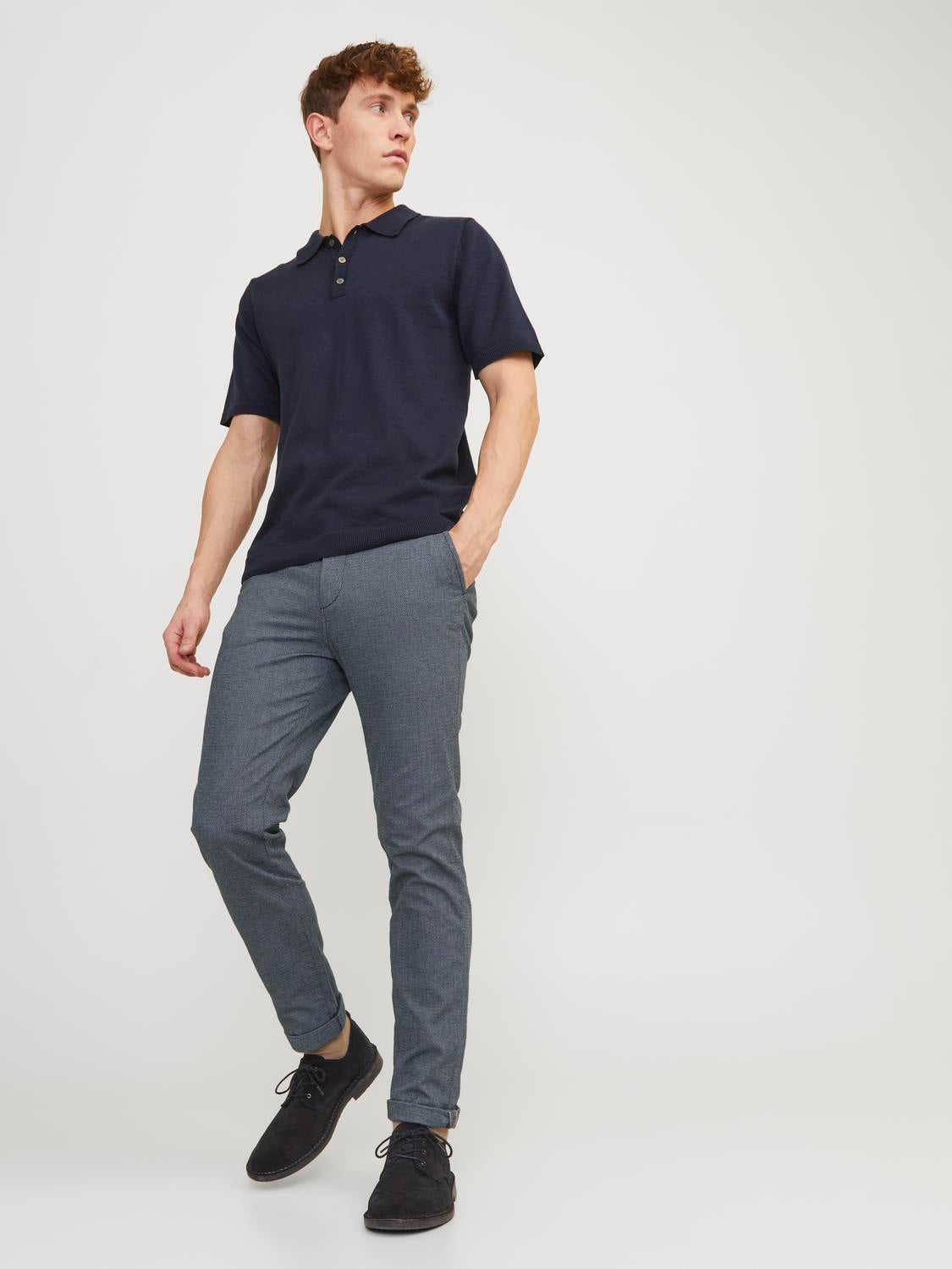 Chinos - Jpstmarco Fury Faded Denim Noos - - Hr Ravn
