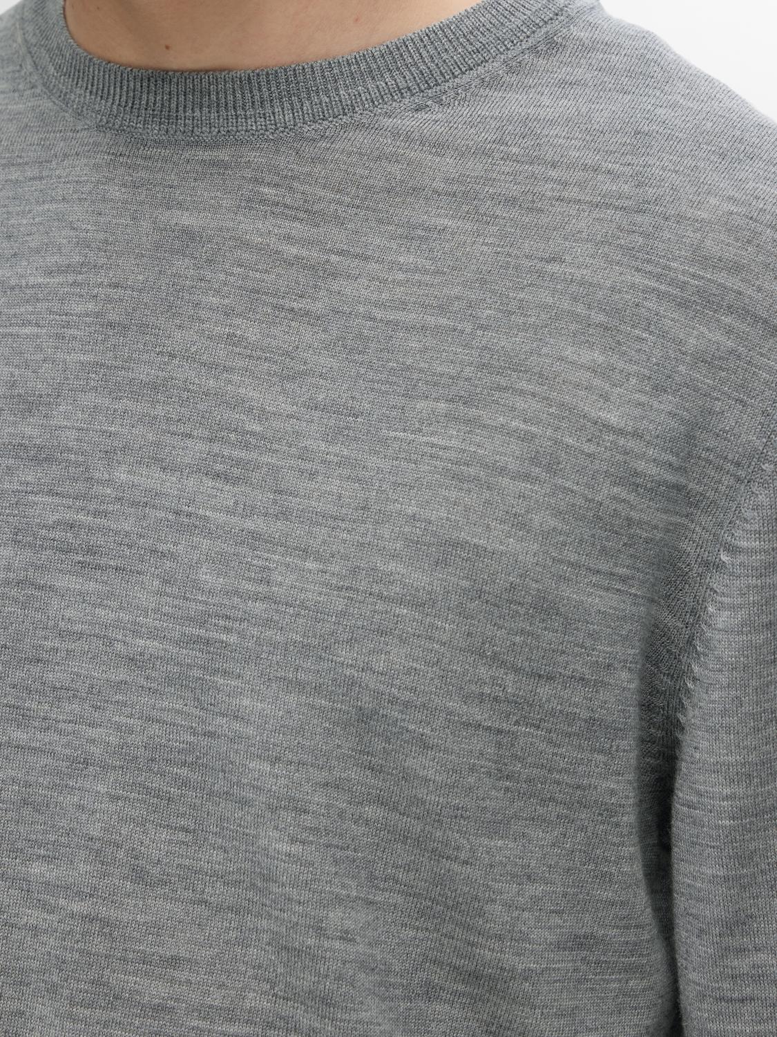 Slhtray Ls Knit Merino Crew Neck Noos