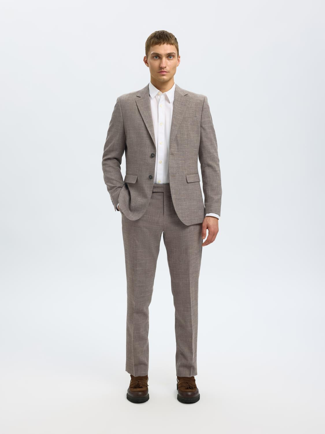 BLAZER - Slhslim-Oasis Linen Blz Noos - - Hr Ravn
