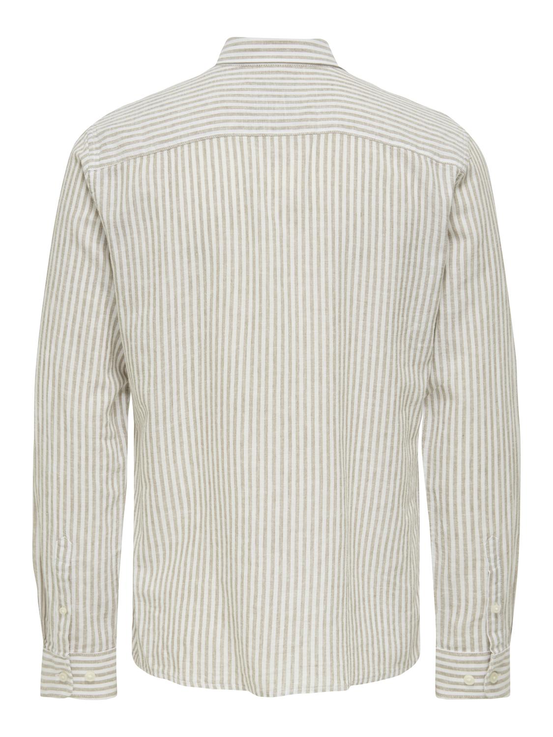 LANGE SKJORTER - Onscaiden Life Ls Str Linenblend660 Noos - - Hr Ravn