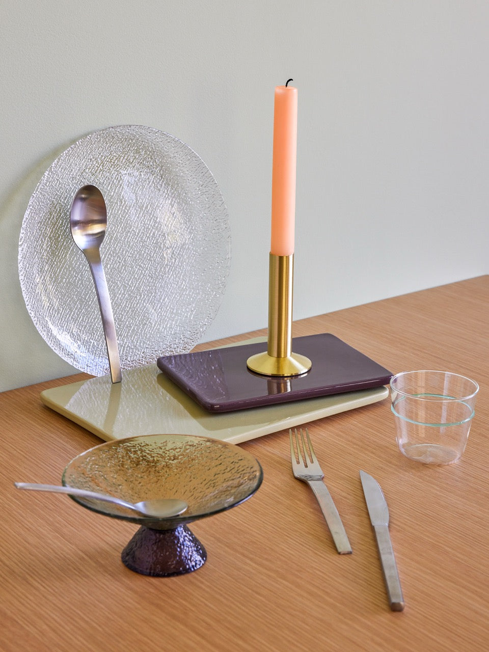 Bonbon Glasskål Medium Grøn/Brun