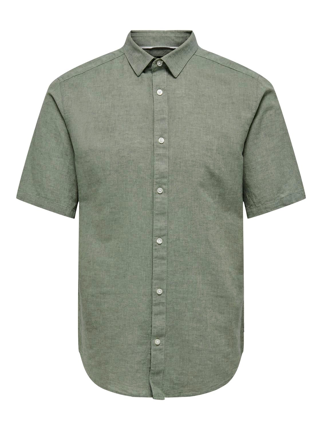 KORTE SKJORTER - Onscaiden Life Ss Solid Linen Blend Noos - - Hr Ravn