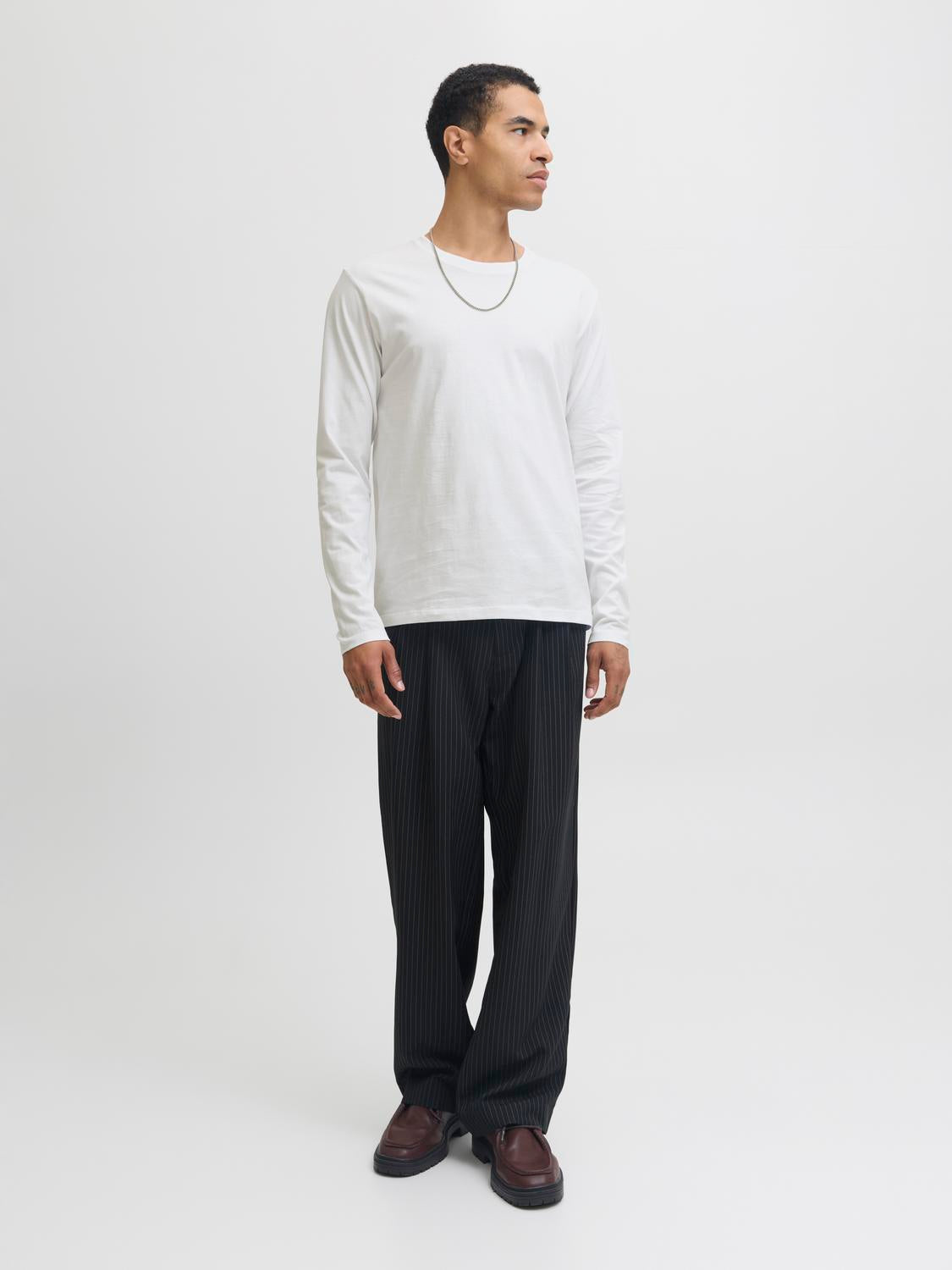 T-shirts - Jjeorganic Basic Tee Ls O-Neck Noos - - Hr Ravn