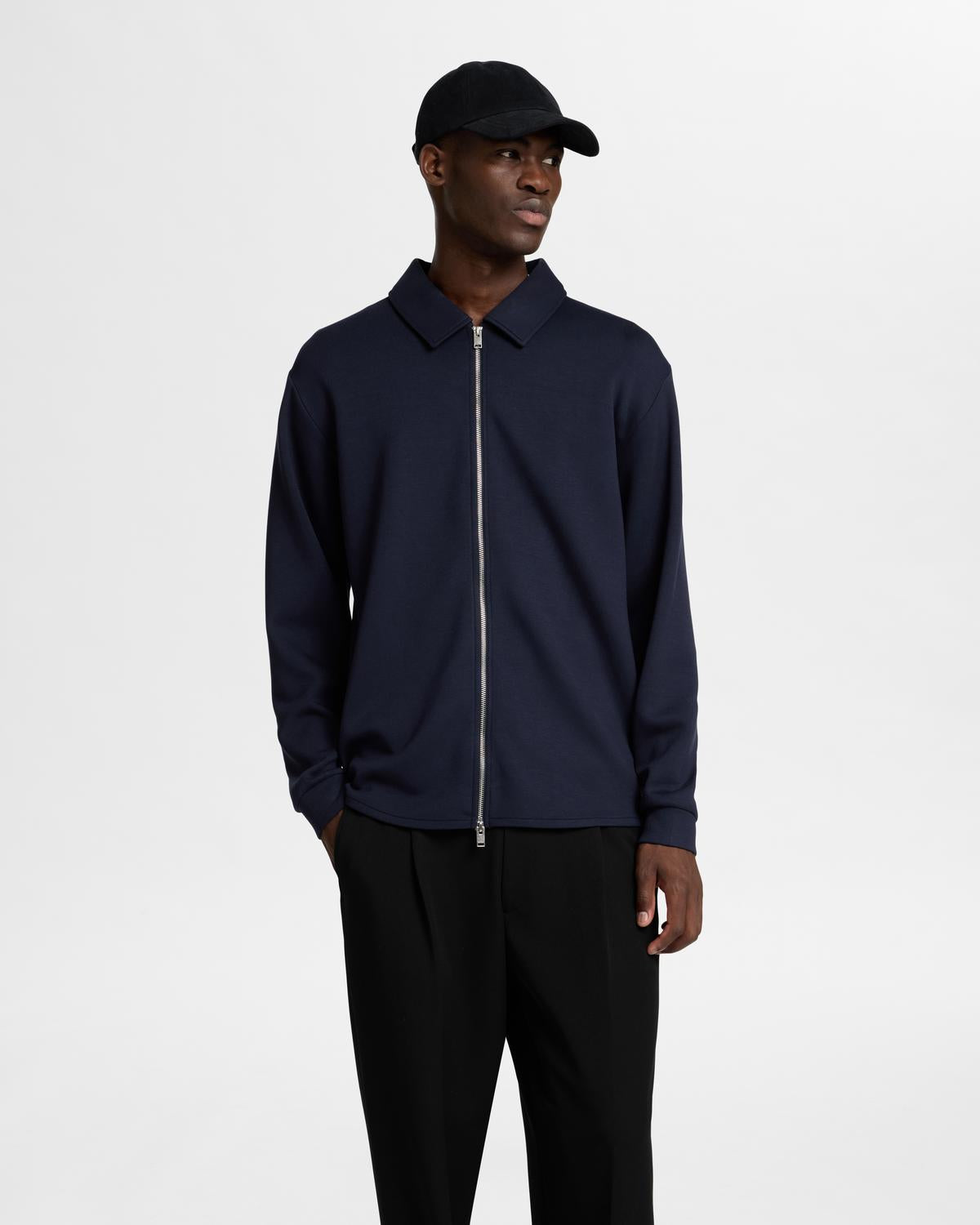 CARDIGAN - Slhemanuel Soft Full Zip Sweat Noos - - Hr Ravn