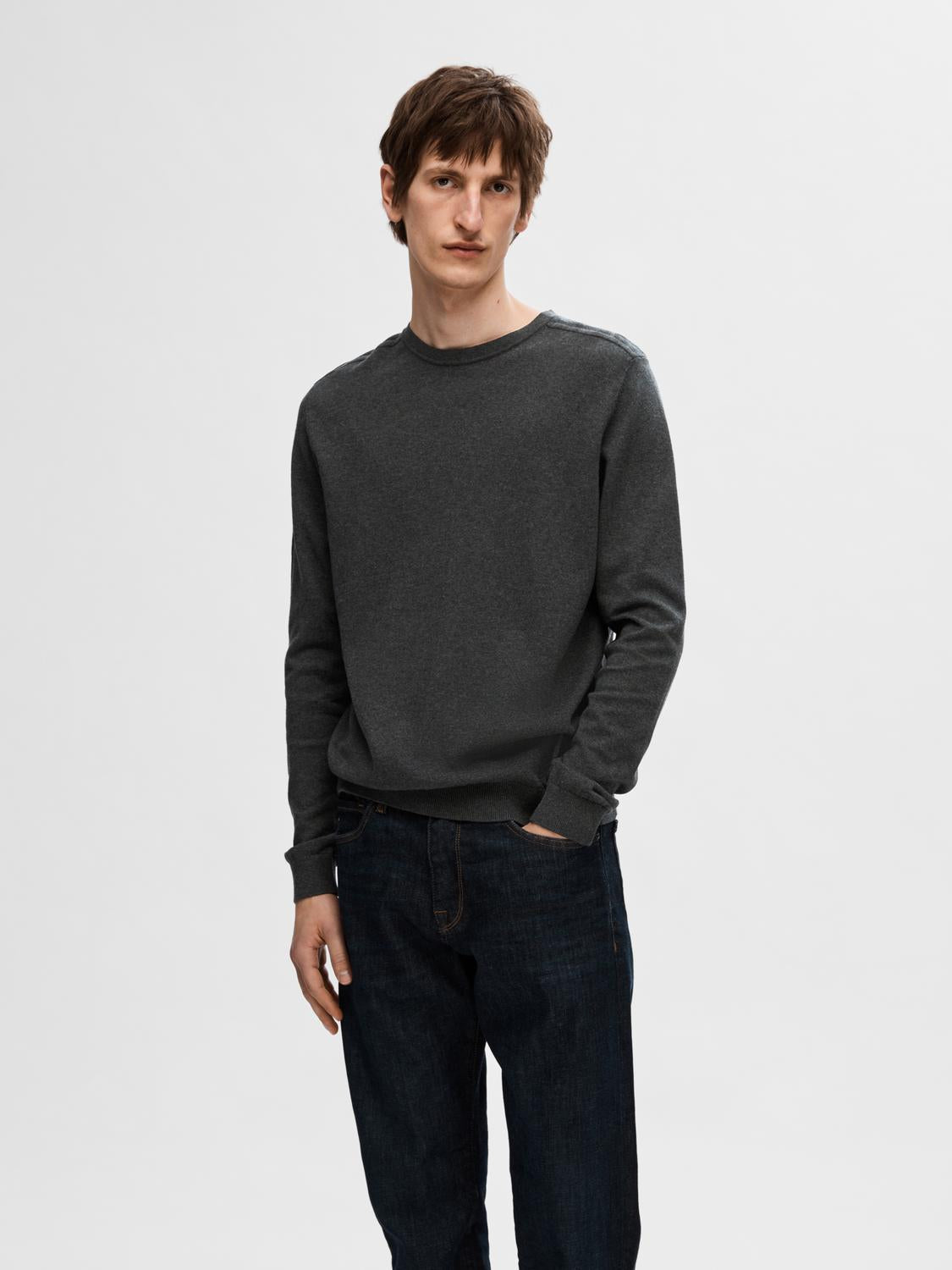 STRIK - Slhberg Crew Neck Noos - - Hr Ravn