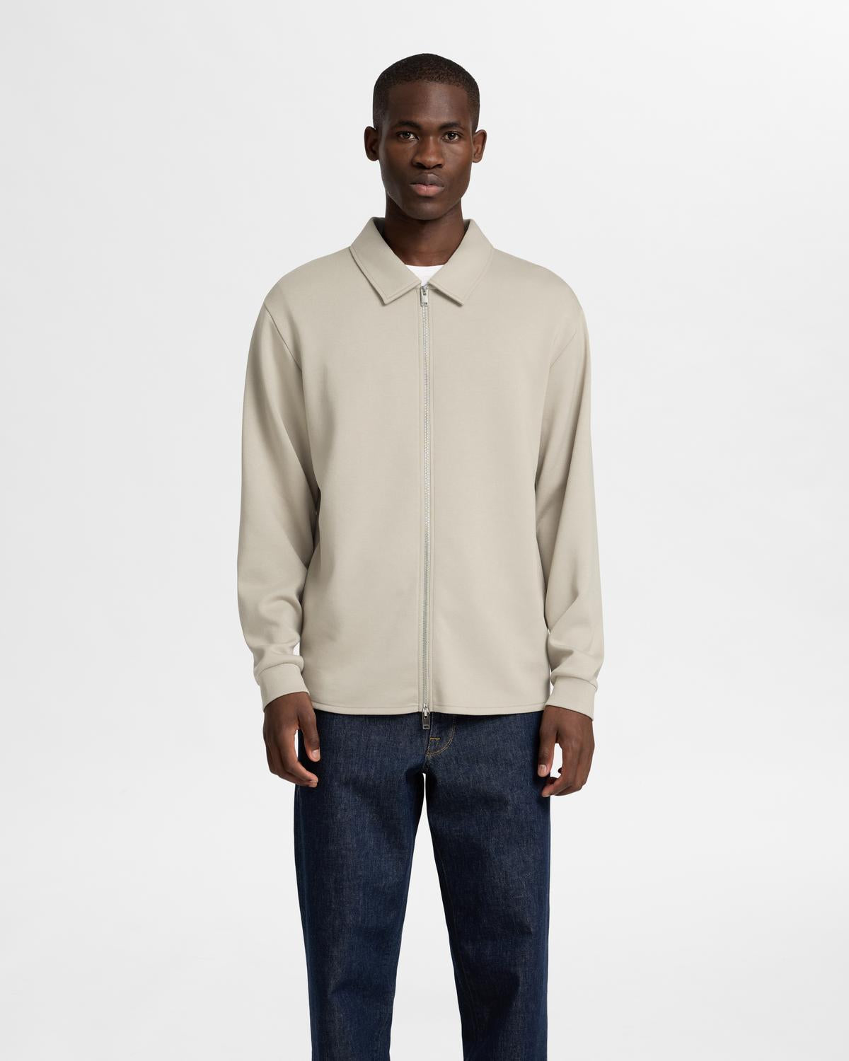 CARDIGAN - Slhemanuel Soft Full Zip Sweat Noos - - Hr Ravn