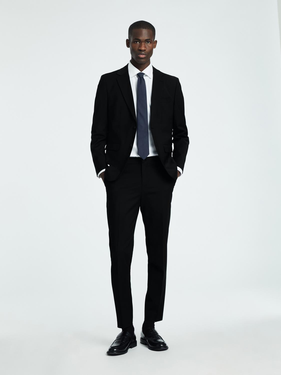 BUKSER - Slhslim-Theo Wool Blend Trs Flex Noos - - Hr Ravn